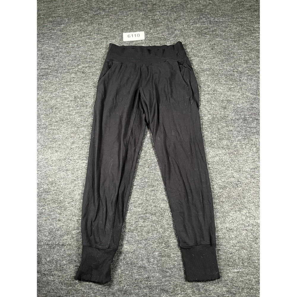 Athleta Venice Jogger Pants Womens Small Black Stretch Flat Front Workout Casual